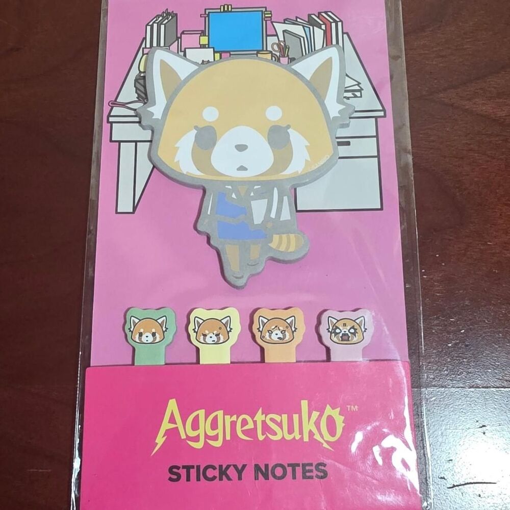 Loot Crate Aggretsuko sticky notes